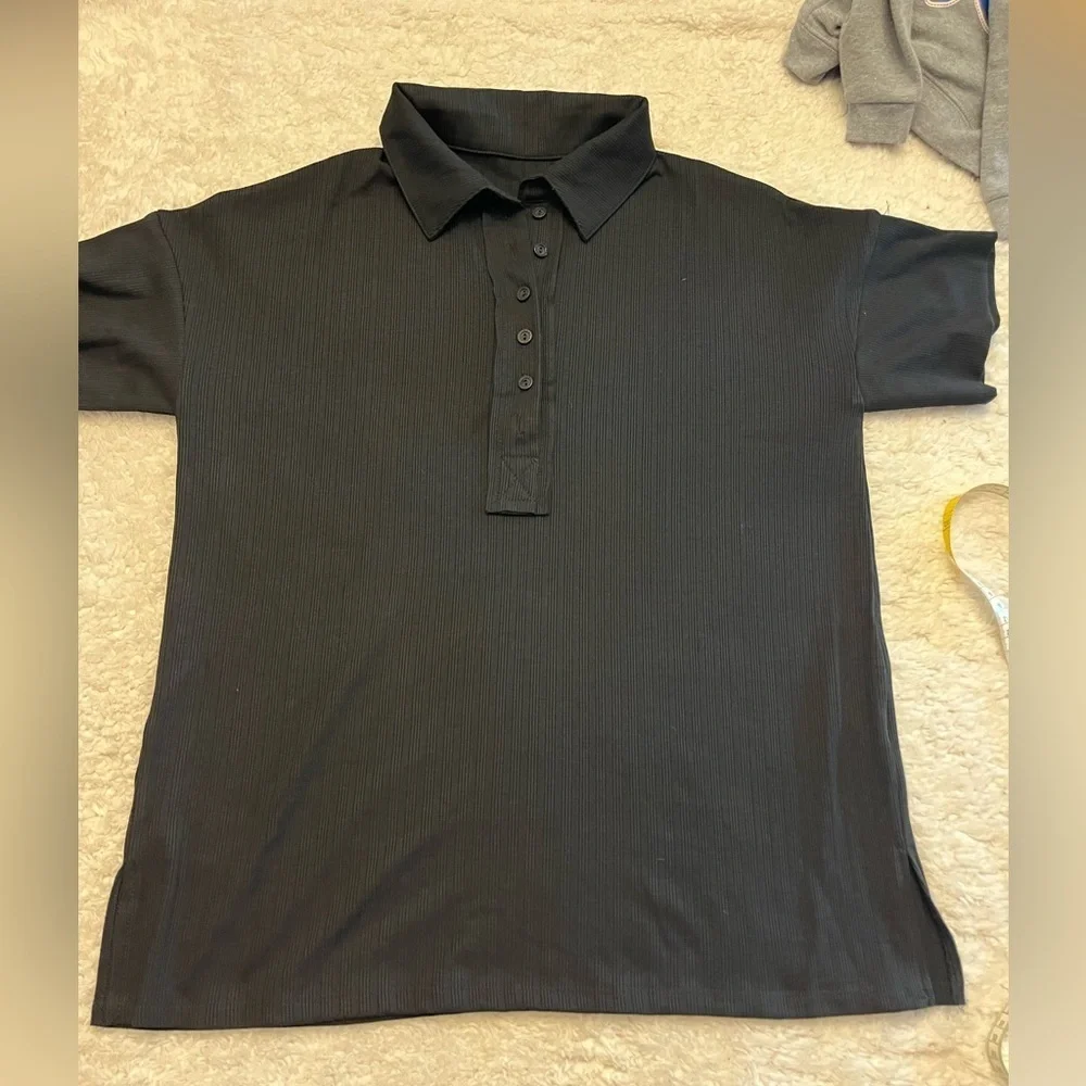 NWOT Ribbed Polo - Picture 1 of 8